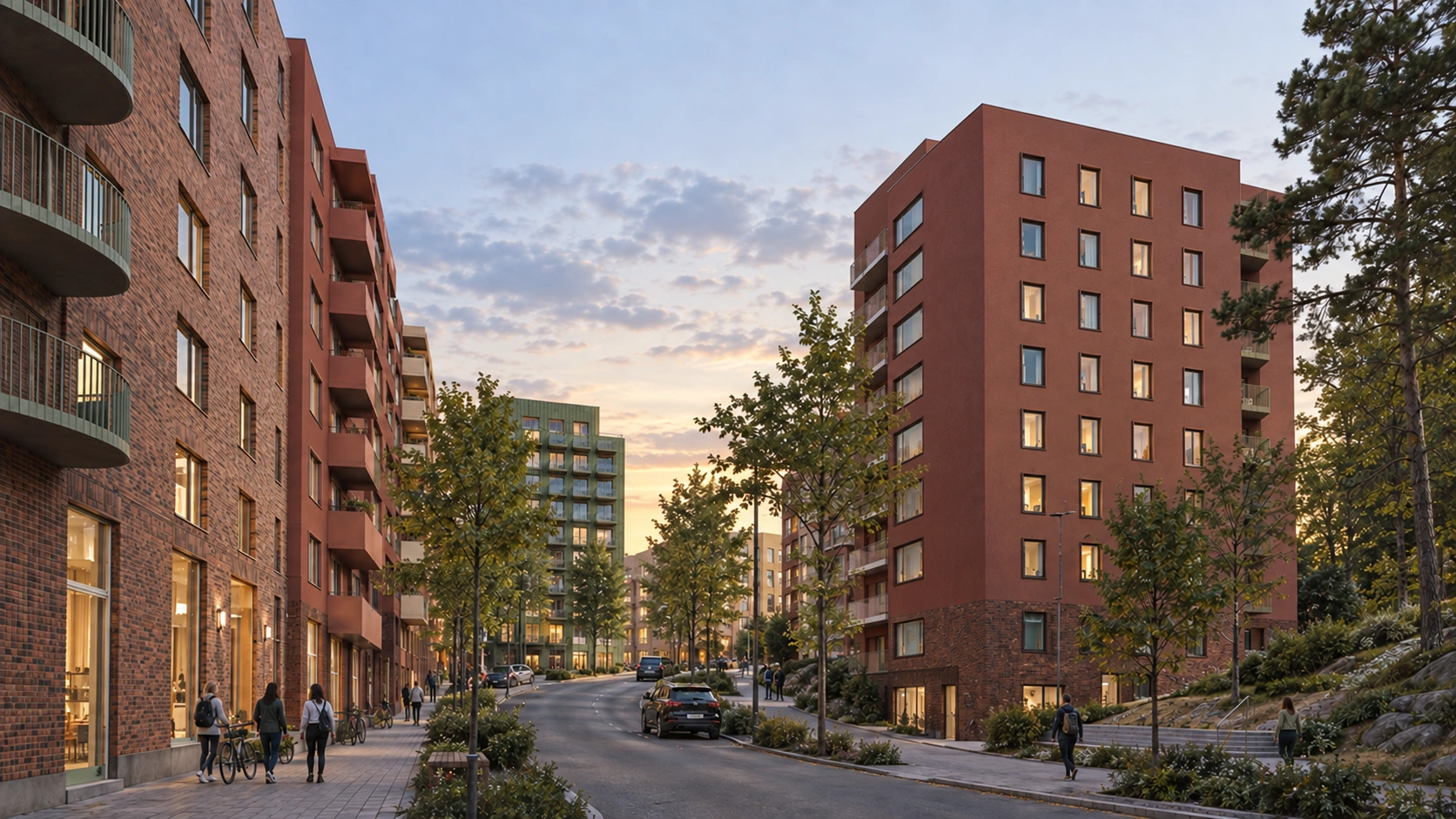 Block D · illustrative street view