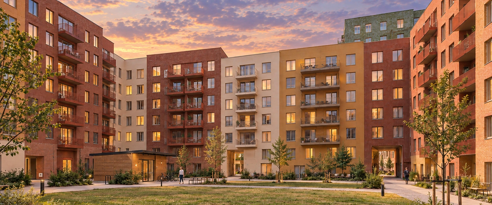 Big Valley · illustrative courtyard view