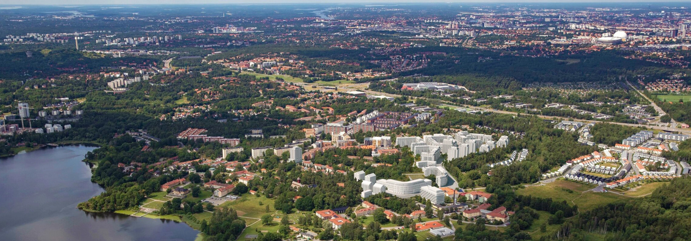 Stora Sköndal · aerial illustration of the wider area